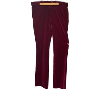 Ralph Lauren Sport burgundy velvet style straight leg pants in size 14